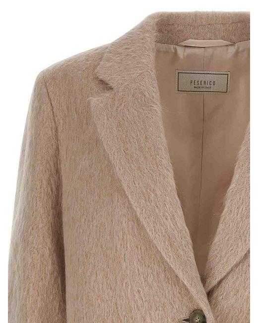 Peserico Brown Single-Breasted Blazer