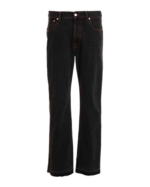 McQueen Black Five-Pocket Jeans for men