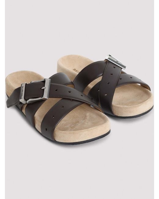 Balenciaga Natural Belt Sandals for men