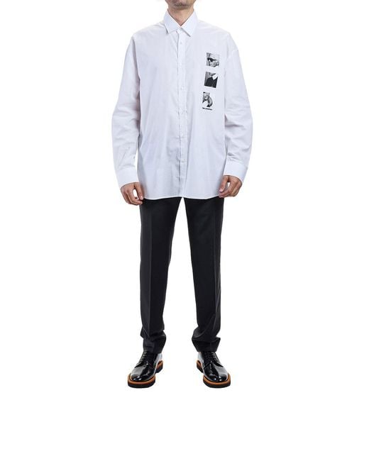 Karl Lagerfeld White Photo Karl Shirt for men
