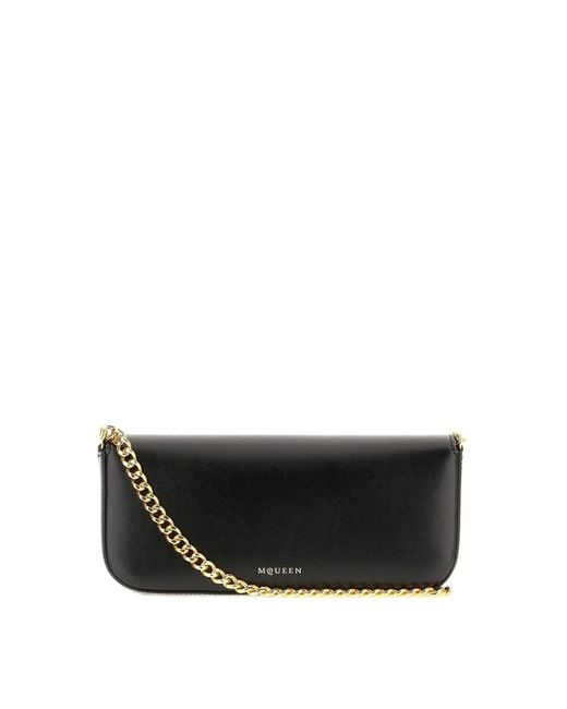 Alexander McQueen Black Skull Flower Bag