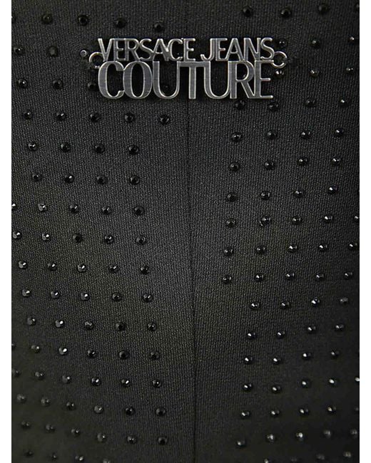Versace Jeans Couture Black Sleeveless Couture Mini Dress
