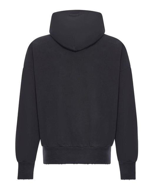 Fear Of God Blue Hoodie With Print for men