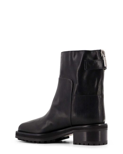 Jimmy Choo Black Brooklyn Leather Ankle Boots