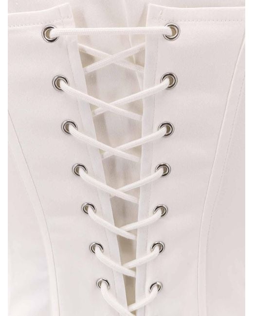 Balenciaga White Cotton Blend Corset Shirt