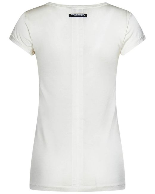 Tom Ford White Silk T-Shirt