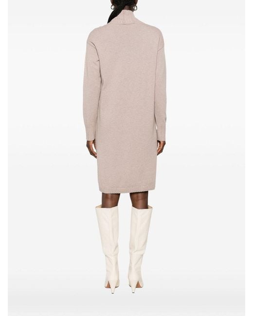 Fabiana Filippi Natural Bead-Embellished Midi Dress