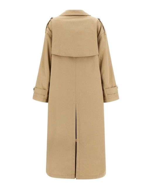 MM6 by Maison Margiela Natural Trench Coat With Gloves