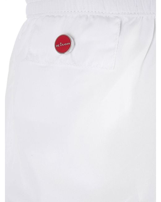 Kiton White Swimsuit for men