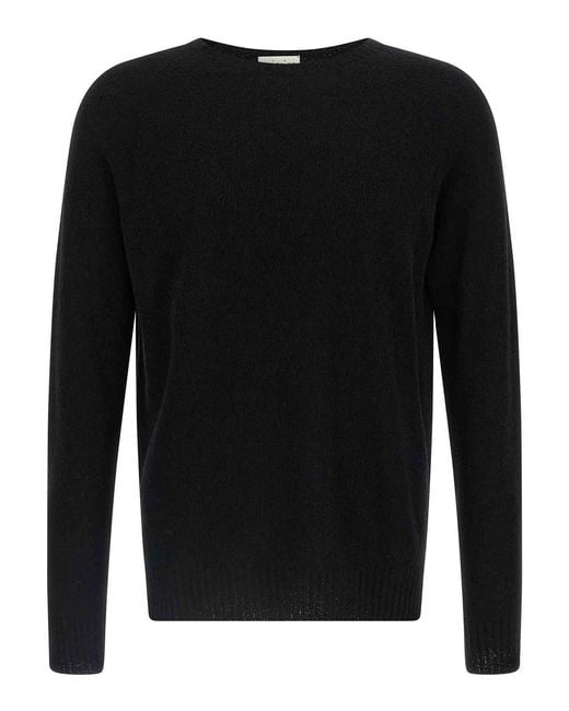 Ma'ry'ya Black Spongy Effect Sweater for men