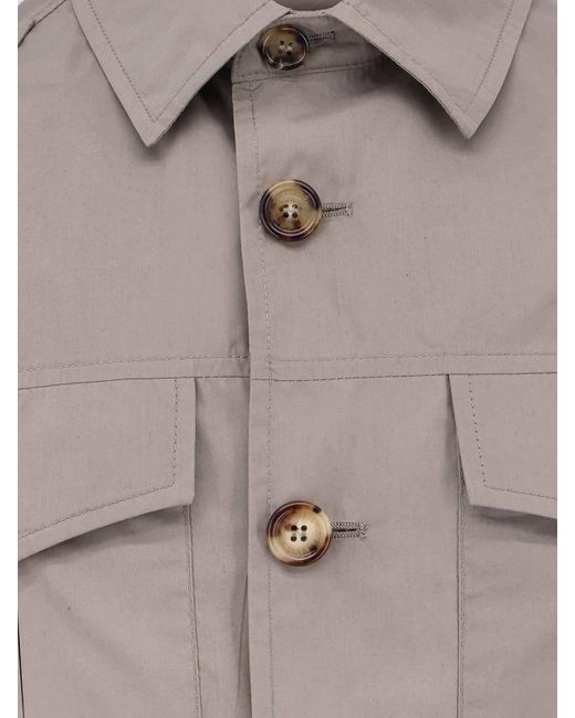 Brunello Cucinelli Gray Kaki Jackets for men