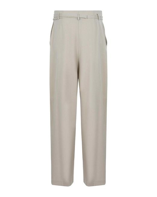 Alysi Gray Trousers Made Of Wool