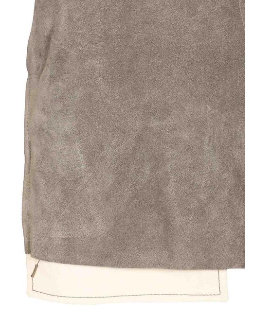 Rick Owens Natural Fog Cut Miniskirt