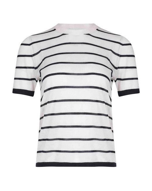 Max Mara White T-Shirt Made Of Cashmere Blend