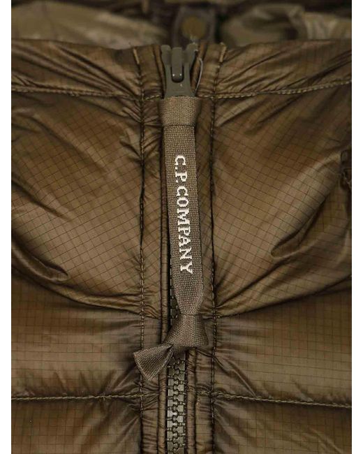 C P Company Green Google Down Jacket for men
