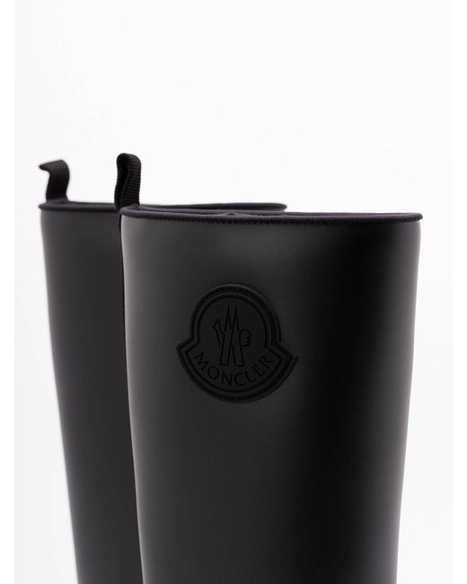Moncler Black 'Kickstream' High Rain Boots