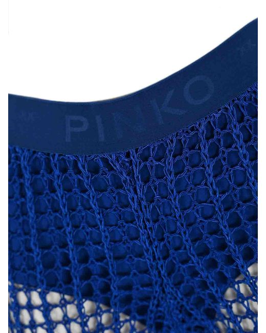 Pinko Blue Draba Mesh Trousers