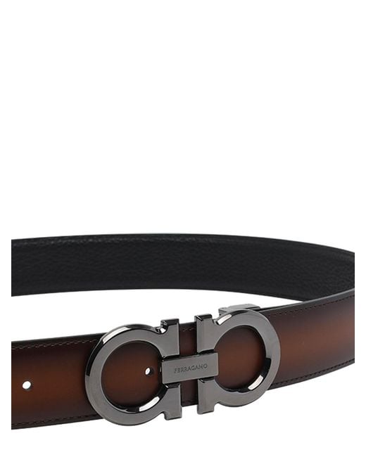 Ferragamo White Double Adjustable Belt for men