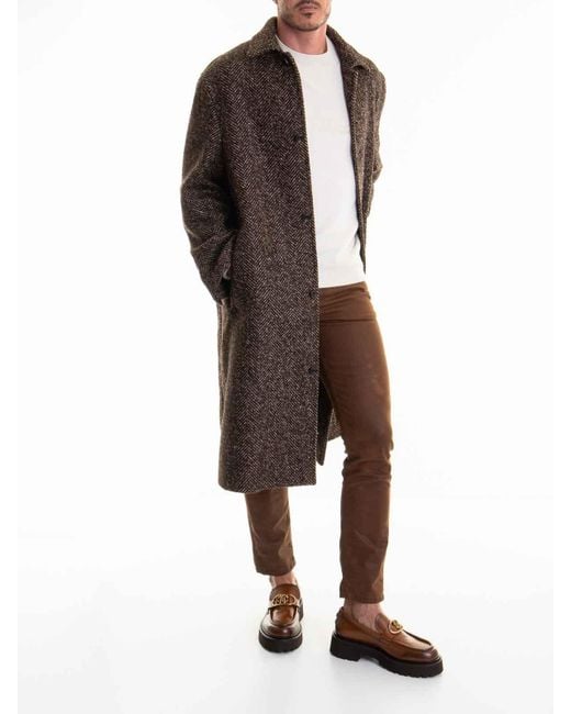 Roberto Cavalli Brown Coat for men