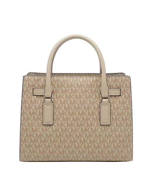MICHAEL Michael Kors Natural Khaki Small Hamilton Moderne Satchel Bag