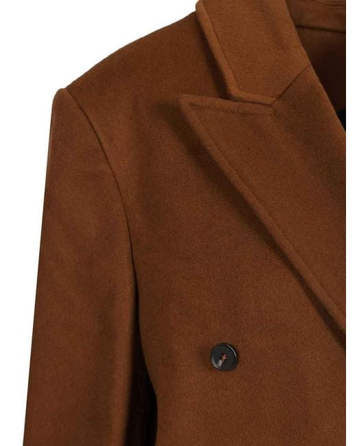 Loulou de Saison Brown Rosco Double-Breasted Coat