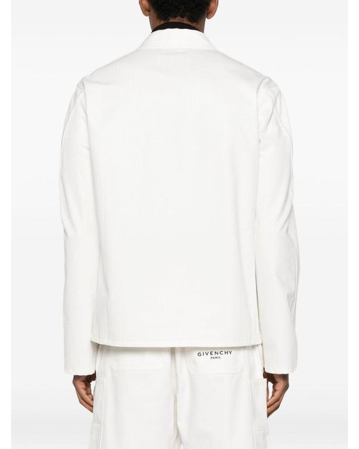 Givenchy White Denim Cotton Jacket for men