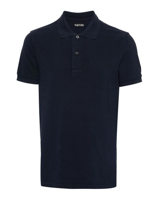 Tom Ford Blue Polo Shirt With Logo for men