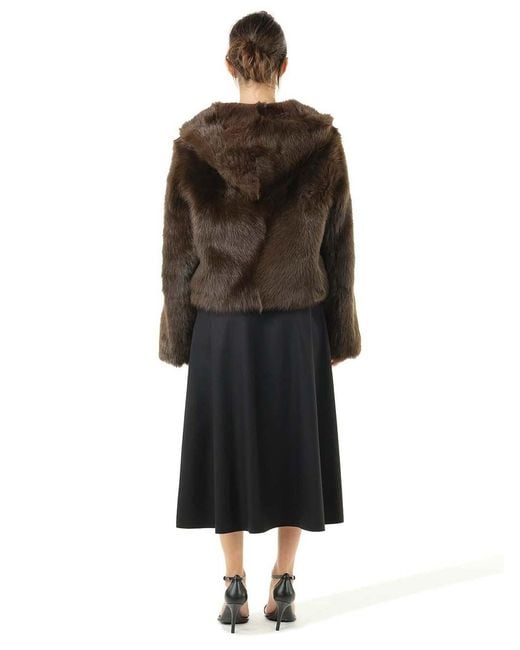 Loewe Black Shearling Hooded Jacket
