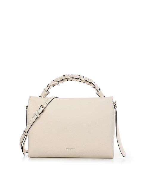 Coccinelle Natural Boheme Medium Leather Bag