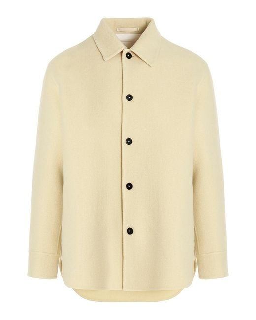 Jil Sander Natural Wool Overshirt for men