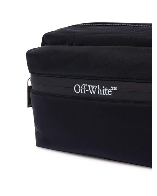 Off-White c/o Virgil Abloh Black Logo Print Shoulder Bag for men