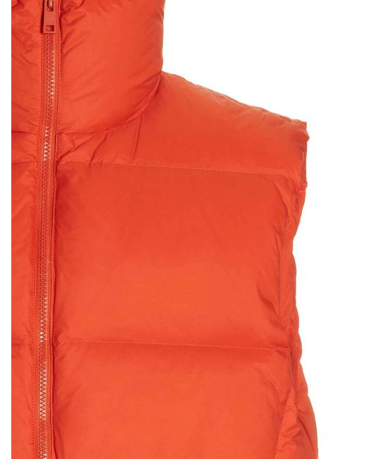 MSGM Orange Logo Padded Vest for men