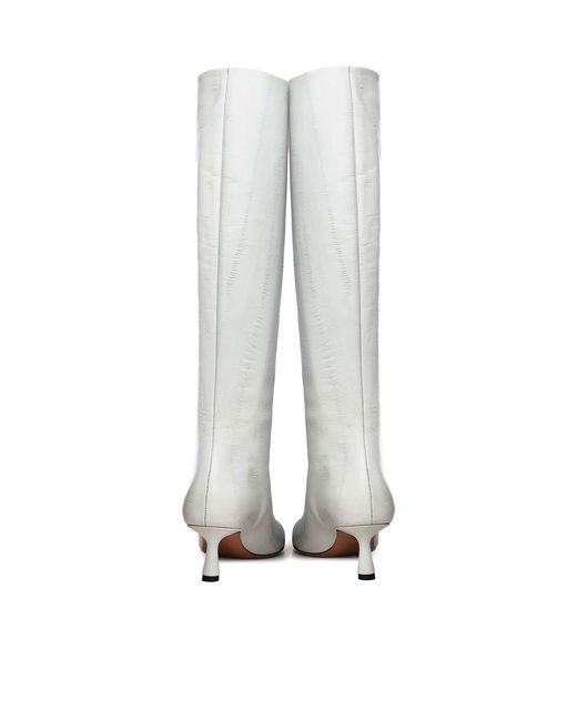 Giuliano Galiano White Jane Boots