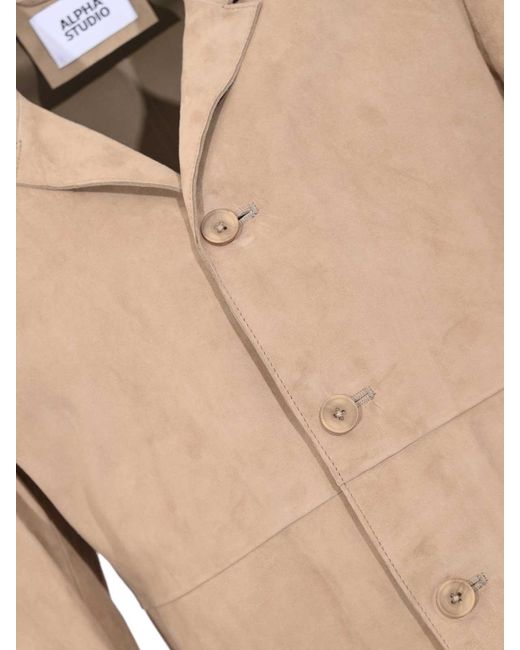 Alpha Studio Natural Suede Leather Jacket for men