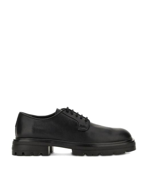 Hogan Black H673 Smooth Leather Derby for men