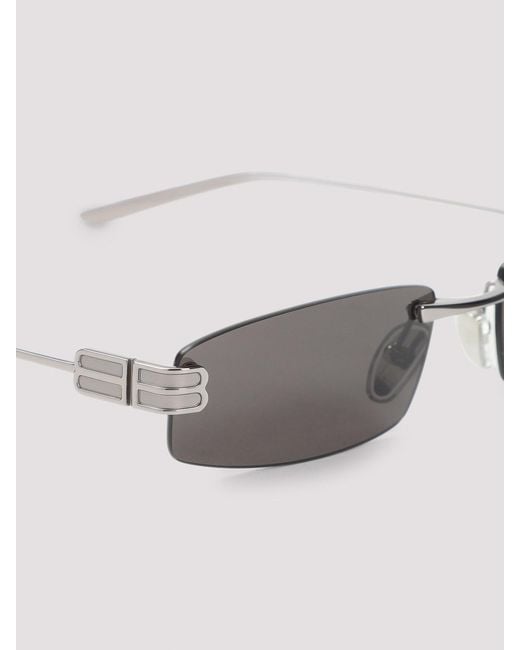 Balenciaga Metallic Gossip Rectangle Sunglasses