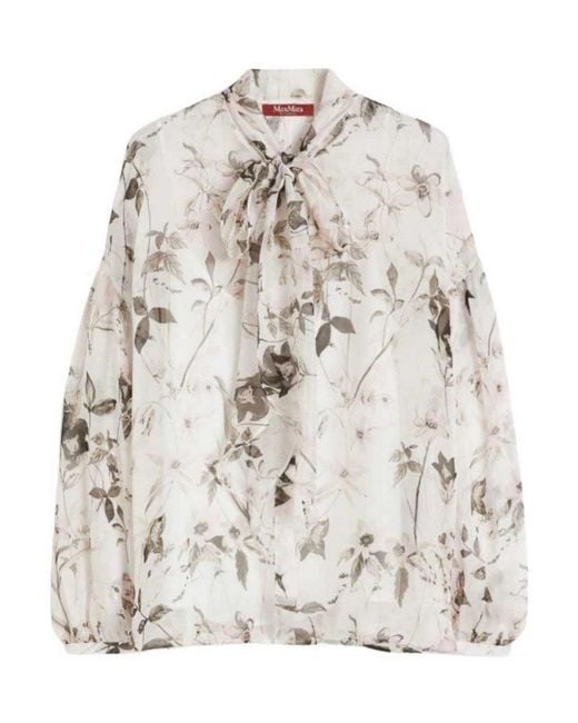 Max Mara White Silk Blouse