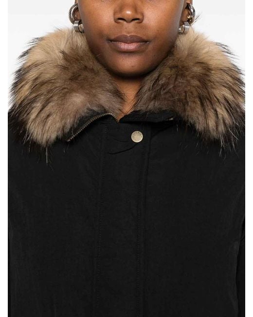 Woolrich Black Front-Flap Jacket