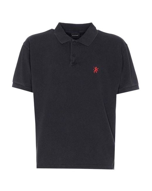 Balenciaga Black Standard Polo for men