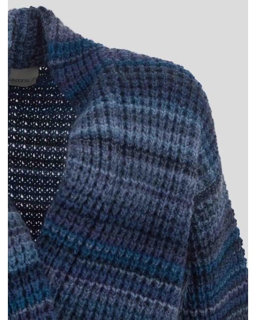 Laneus Blue Cardigan With Long Sleeves for men