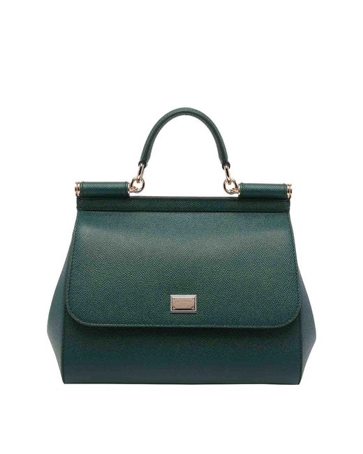 Dolce & Gabbana Green Large Sicily Handbag
