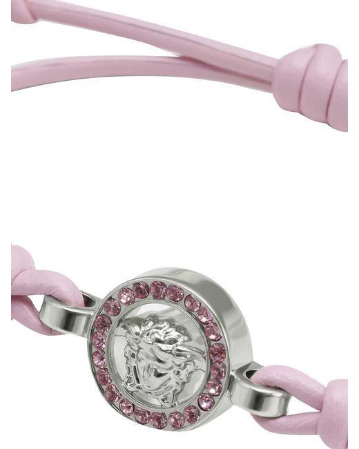 Versace White Medusa 95 Leather Bracelet