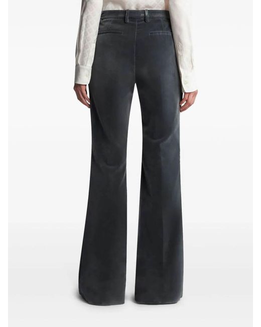 Etro Blue Flared Velvet Trousers