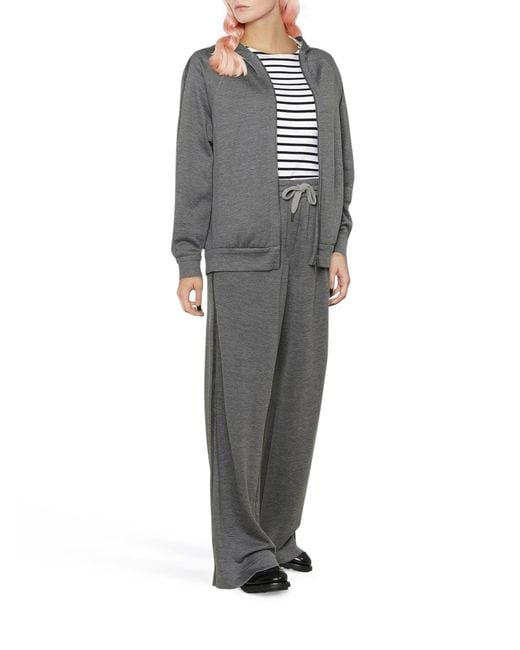 Brunello Cucinelli Gray Cotton Blend Hoodie