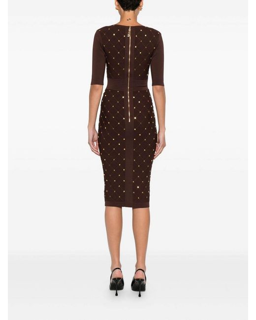 Elisabetta Franchi Brown Dress