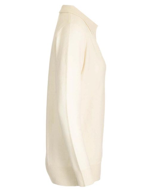Lisa Yang White Josefine Cream Sweater