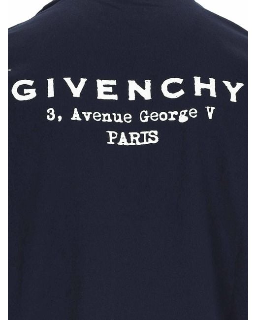 Givenchy Blue T-Shirt Logo for men