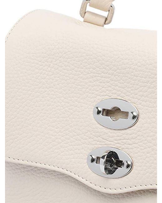 Zanellato White Postina Daily Baby Leather Handbag