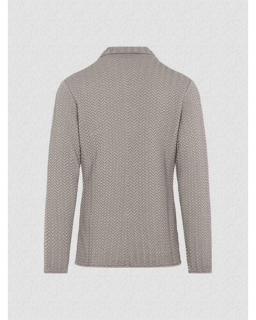 Giorgio Armani Gray Viscose Blazer for men