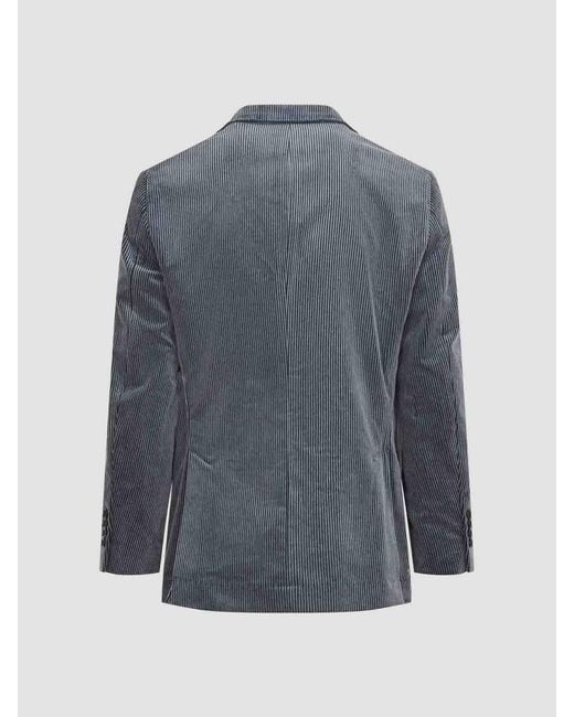 Brunello Cucinelli Blue Suit-Type Jacket for men